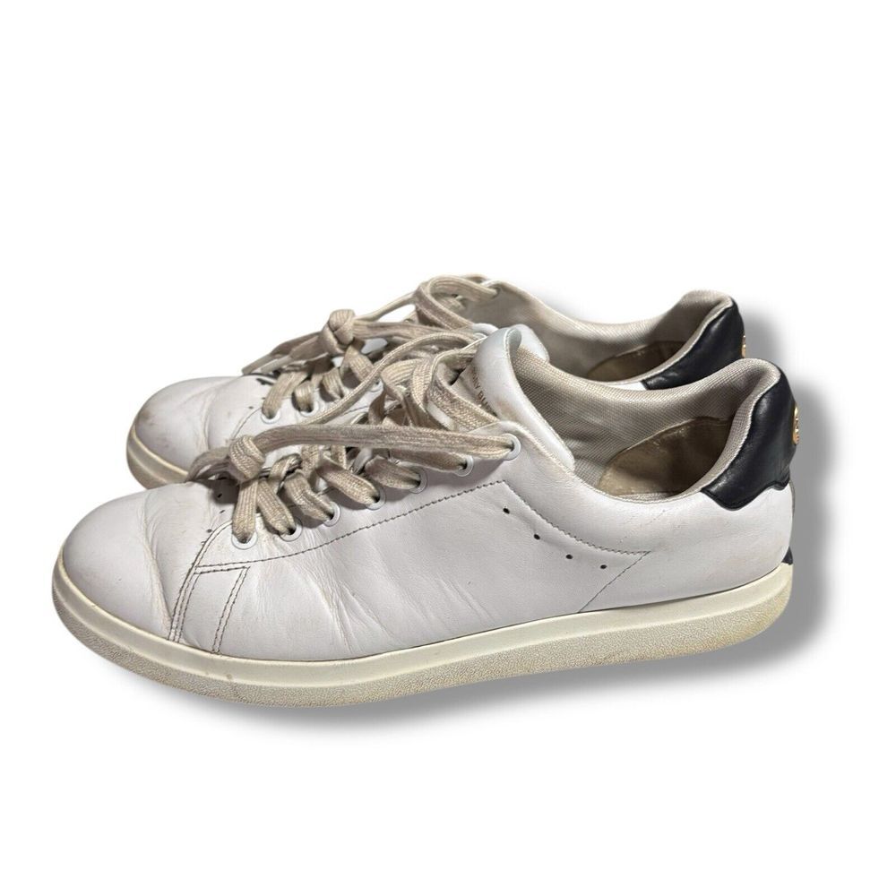 Tory Burch Women's White Leather Low Top‎ Howell Sneakers Size 10M